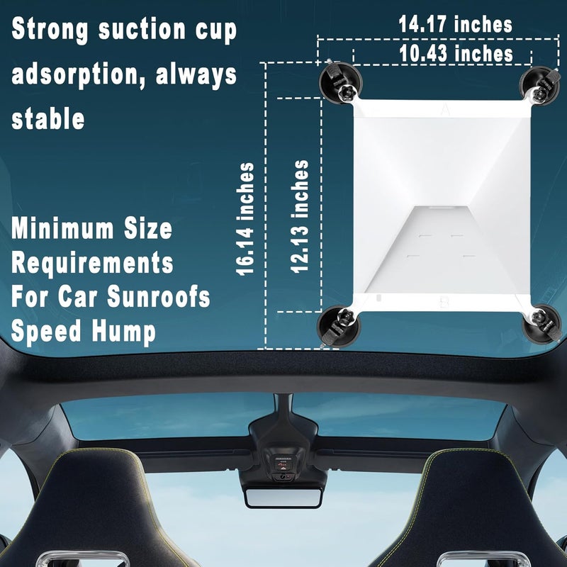 Aottykro Starlink Mini Sunroof Suction Cup Mount,Starlink Mini Car Mount and Car Windows Mounting Kit,with Strong Suction Cups Ensures Satellite Signal Stability While Driving,Yacht RVS Trips (White) - Image 2
